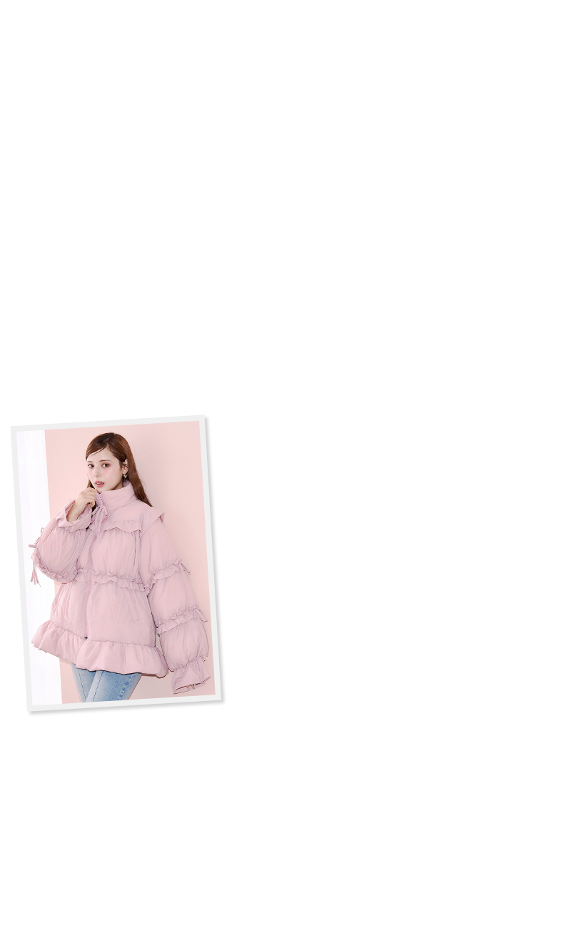 OUTER COLLECTION - Frill Ribbon Puff Jacket No.1