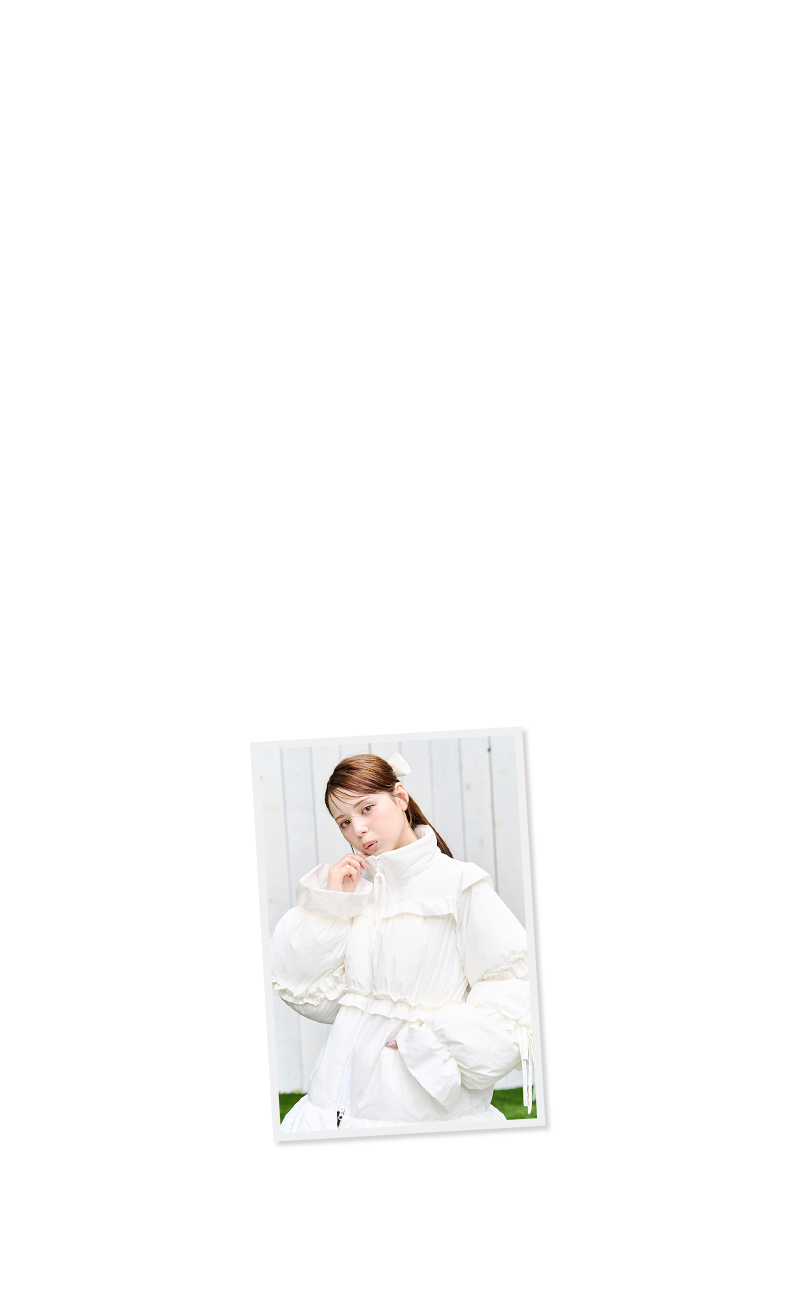 OUTER COLLECTION - Frill Ribbon Puff Jacket No.2