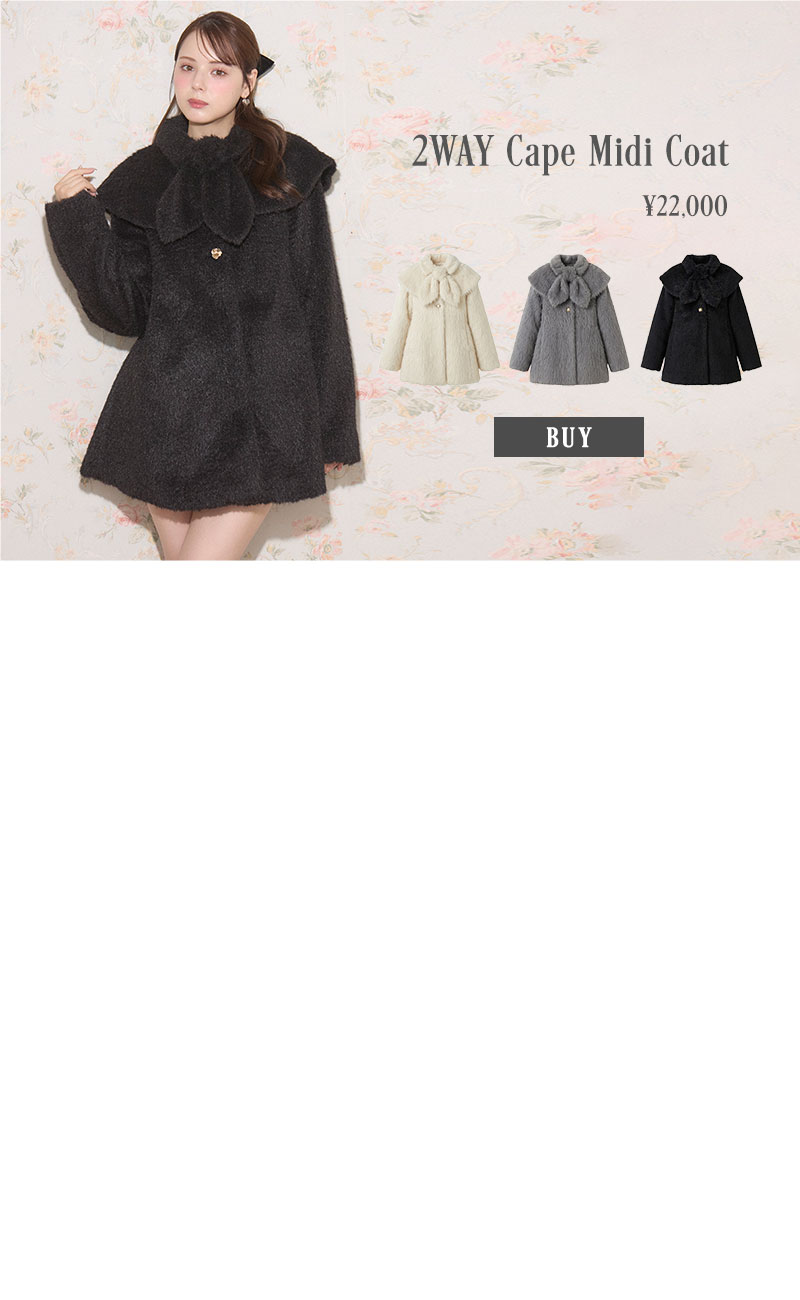 OUTER COLLECTION - 2WAY Cape Midi Coat