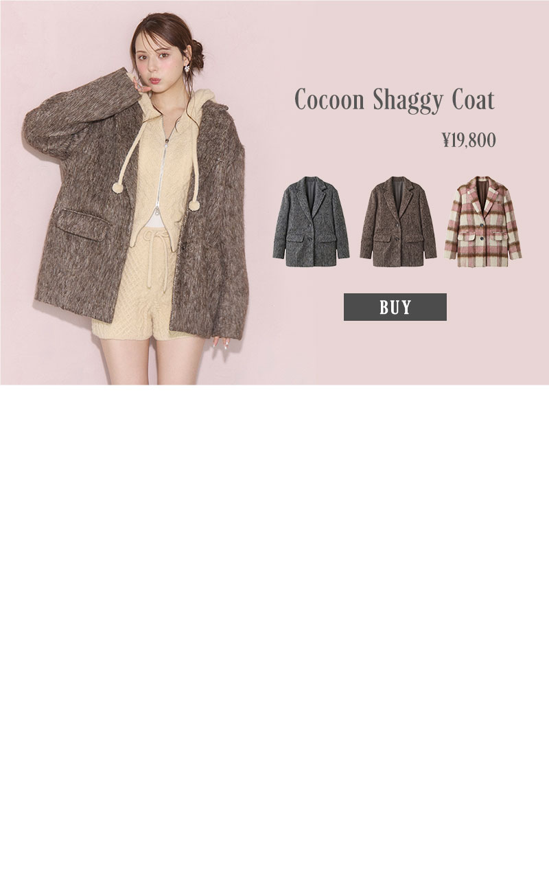 OUTER COLLECTION - Cocoon Shaggy Coat