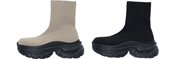 BULKY SOLE KNIT BOOTS
