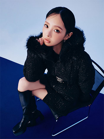LAME TWEED LONG DOWN COAT