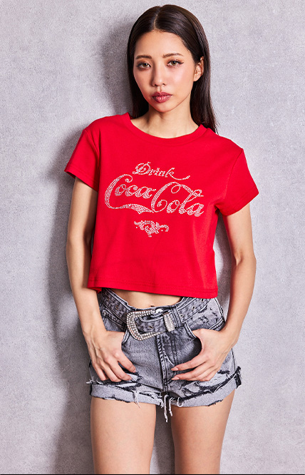 Coca-Cola bijou Tシャツ：レッド