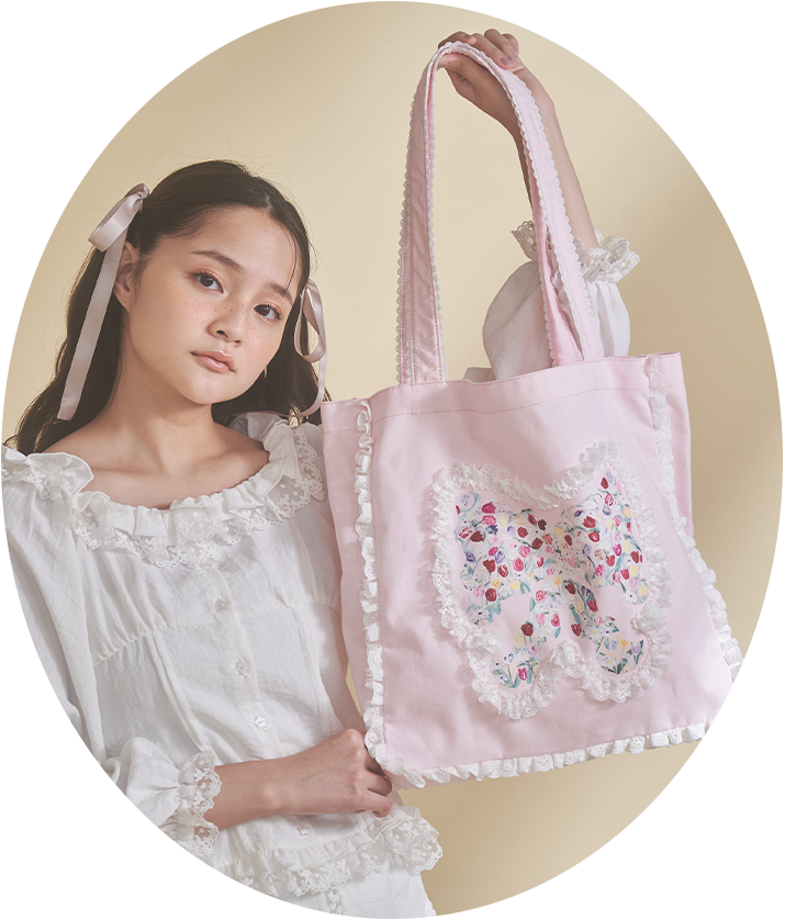 Dream Garden-tulip ribbon lace tote - 2