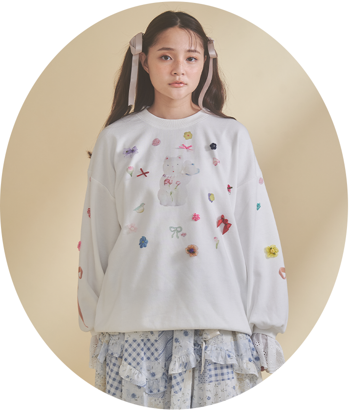 New Wave Sugar cat lace sweat - 1