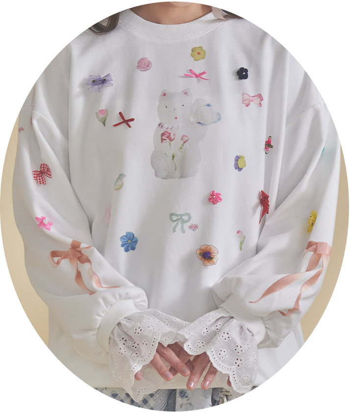 New Wave Sugar cat lace sweat - 2