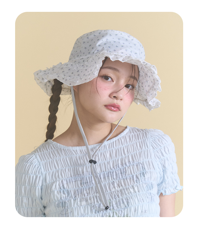 frill nylon hat - 2