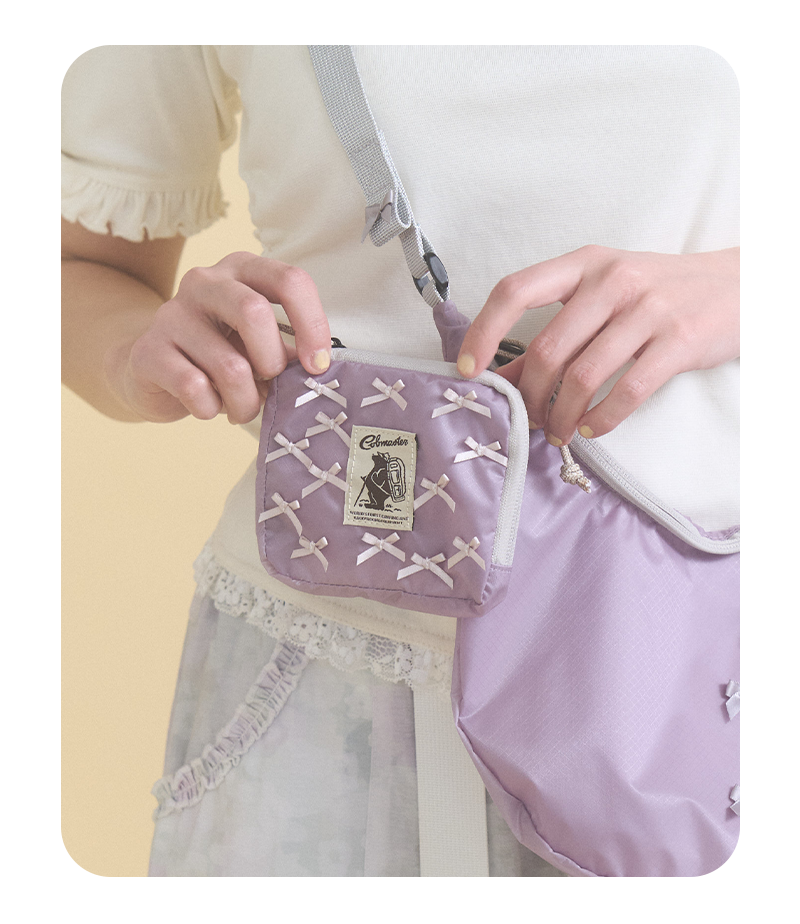 ribbon square pouch - 1