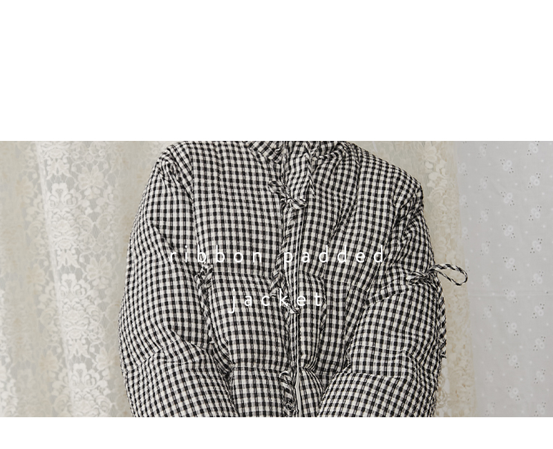 ribbon padded jacket