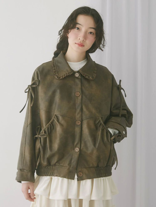 ギャザーリボンジャケット - 1