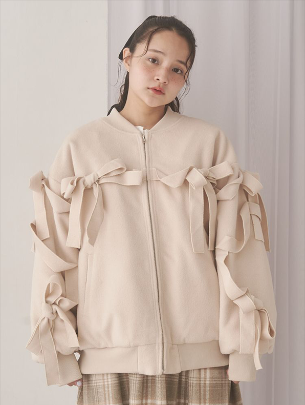 ribbon ribbon blouson - 0