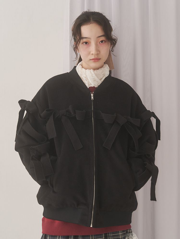 ribbon ribbon blouson - 1