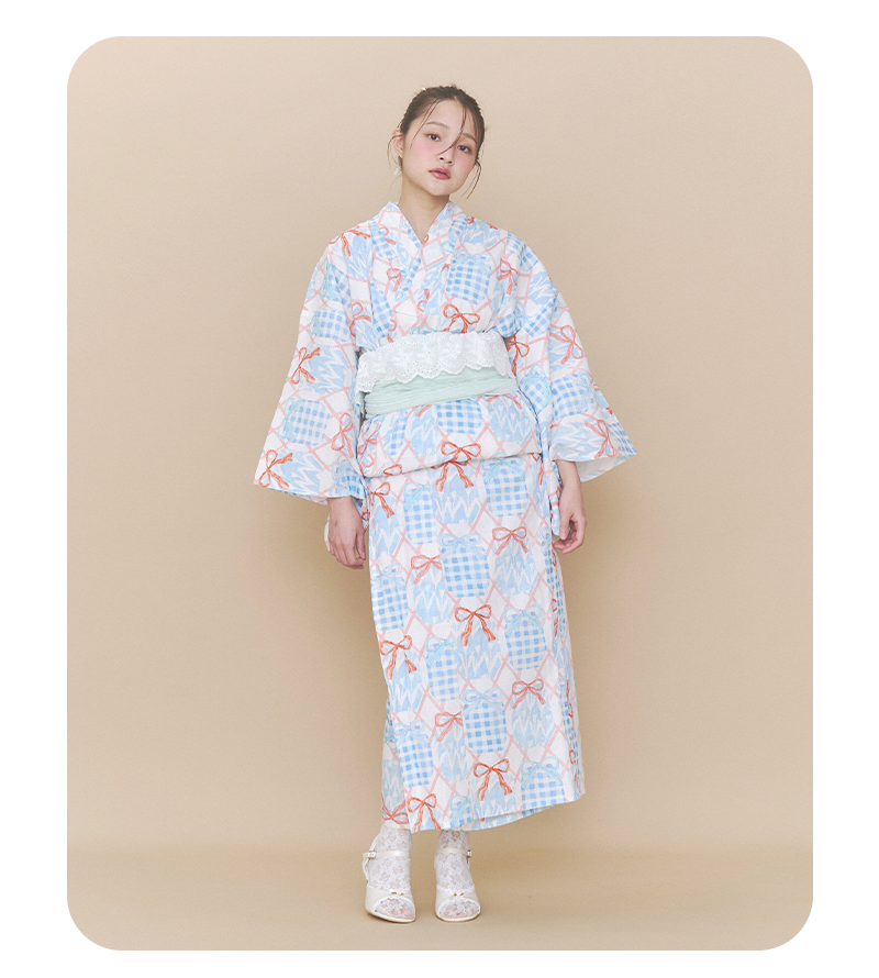 ひみつのゆらめきフレーム浴衣 3点セット - 1