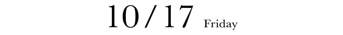 10/17 THURSDAY