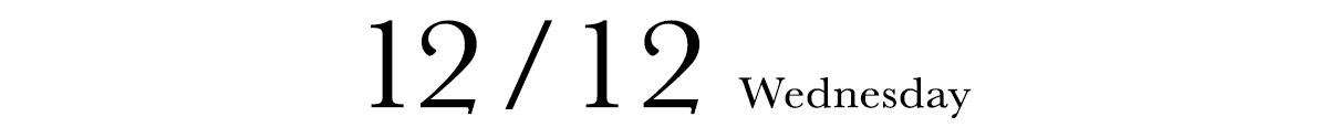 12/12 THURSDAY