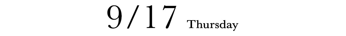 9/17 THURSDAY