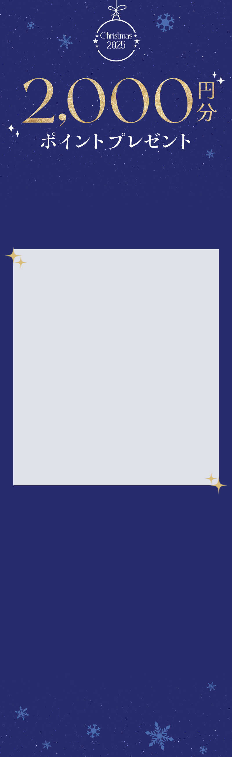 クリスマスポイントキャンペーン 2,000円分かならずもらえる！