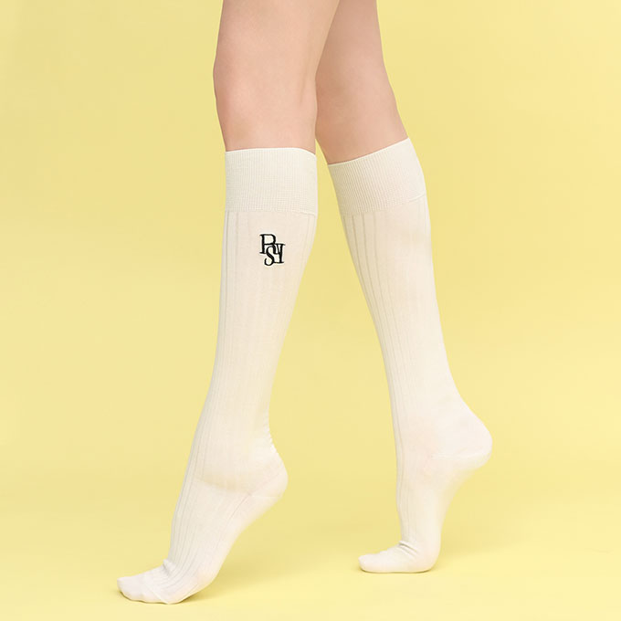 【RESEXXY × 靴下屋】刺繍リブハイソックス