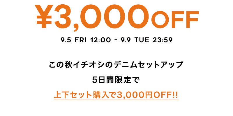 グラデーションデニム SET UP 着画