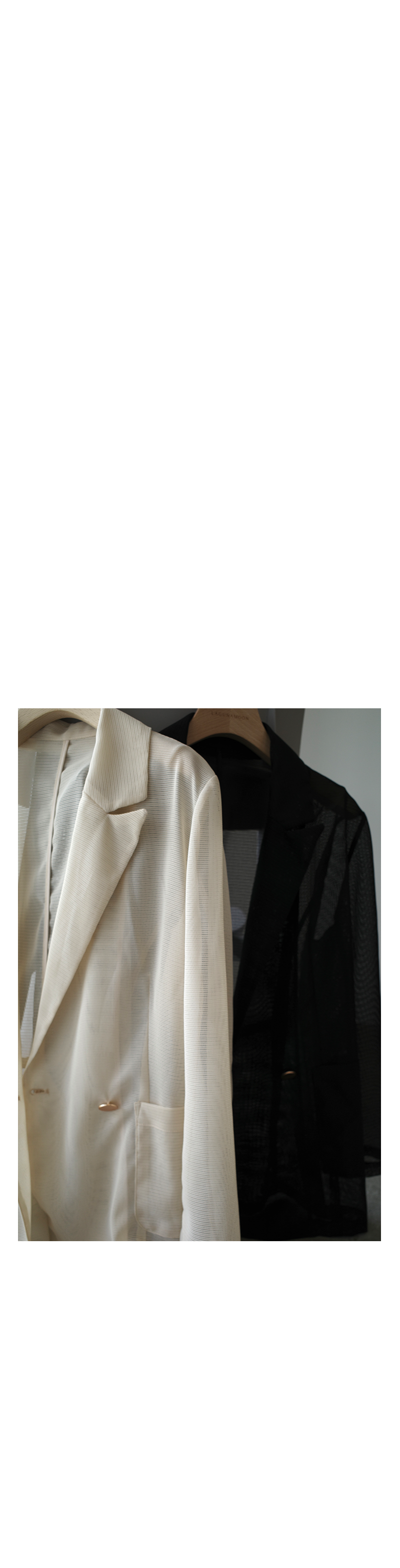 Mesh Double-Breasted Tailored Jacket