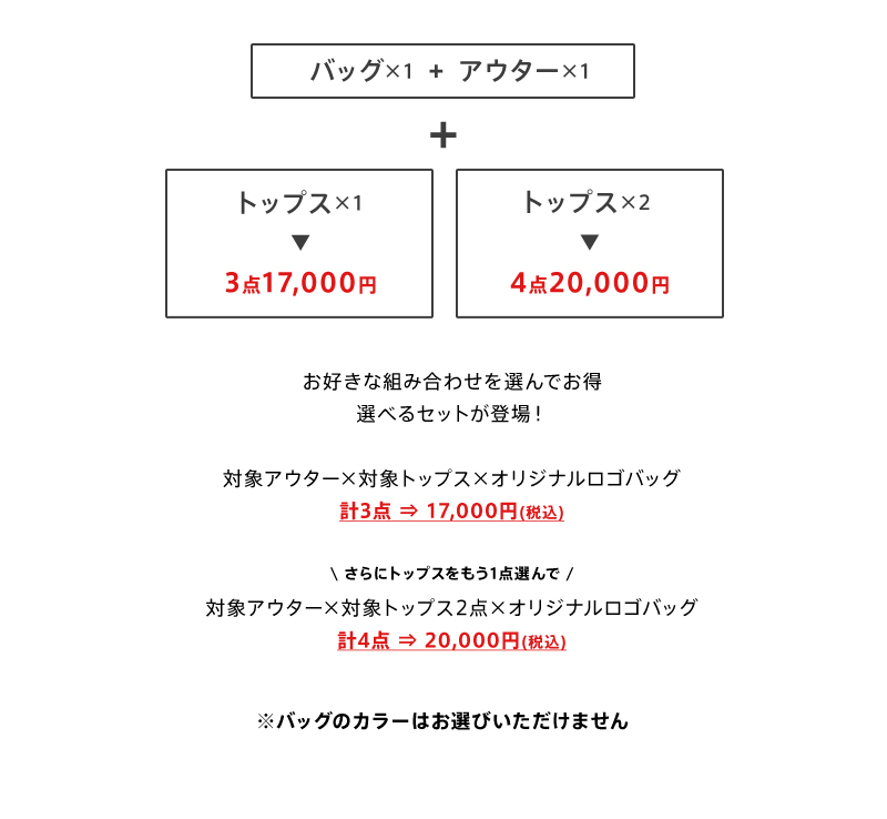 最大22,570円OFF！選べるSET 着画