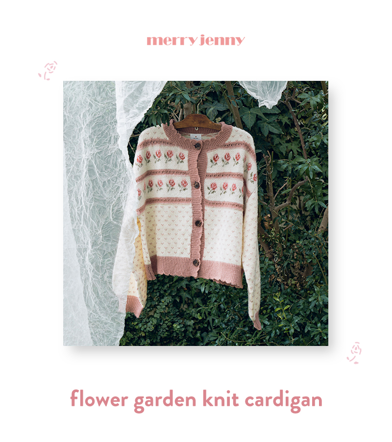 flower garden knit cardigan