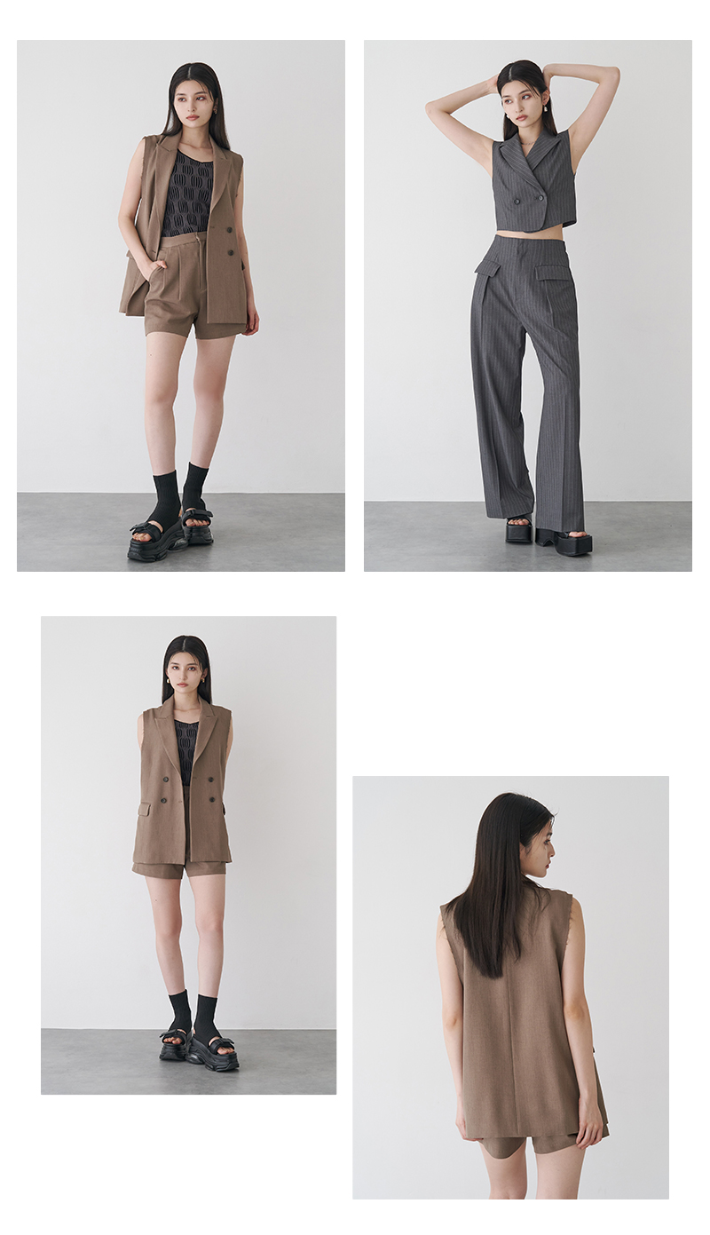選べるジレ×ボトムスセット 2,200円OFF 着画