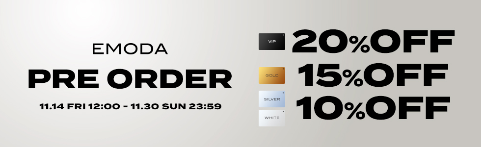 VIP・GOLD・SILVER・WHITE会員限定 予約アイテム20%OFF/15%OFF/10%OFF