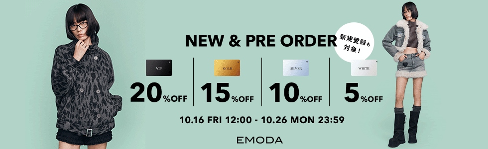 新作・予約商品対象 VIP20%OFF,GOLD15%OFF,SILVER10%OFF,WHITE5%OFF