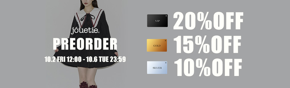 予約 VIP20%OFF/GOLD15%OFF/SILVER10%OFF