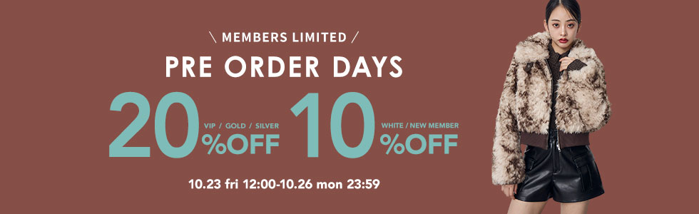SILVER以上の会員様限定 予約20%OFF / WHITE・新規会員様 予約10%OFF